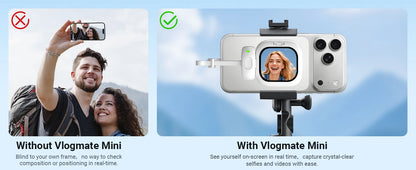 Founist Vlogmate Mini Magnetic Selfie Monitor – AMOLED Rear Camera Screen for iPhone 15/16/17
