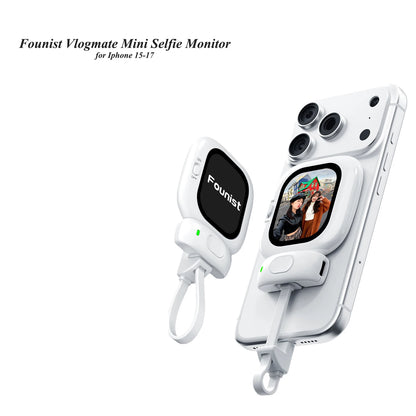 Founist Vlogmate Mini Magnetic Selfie Monitor – AMOLED Rear Camera Screen for iPhone 15/16/17